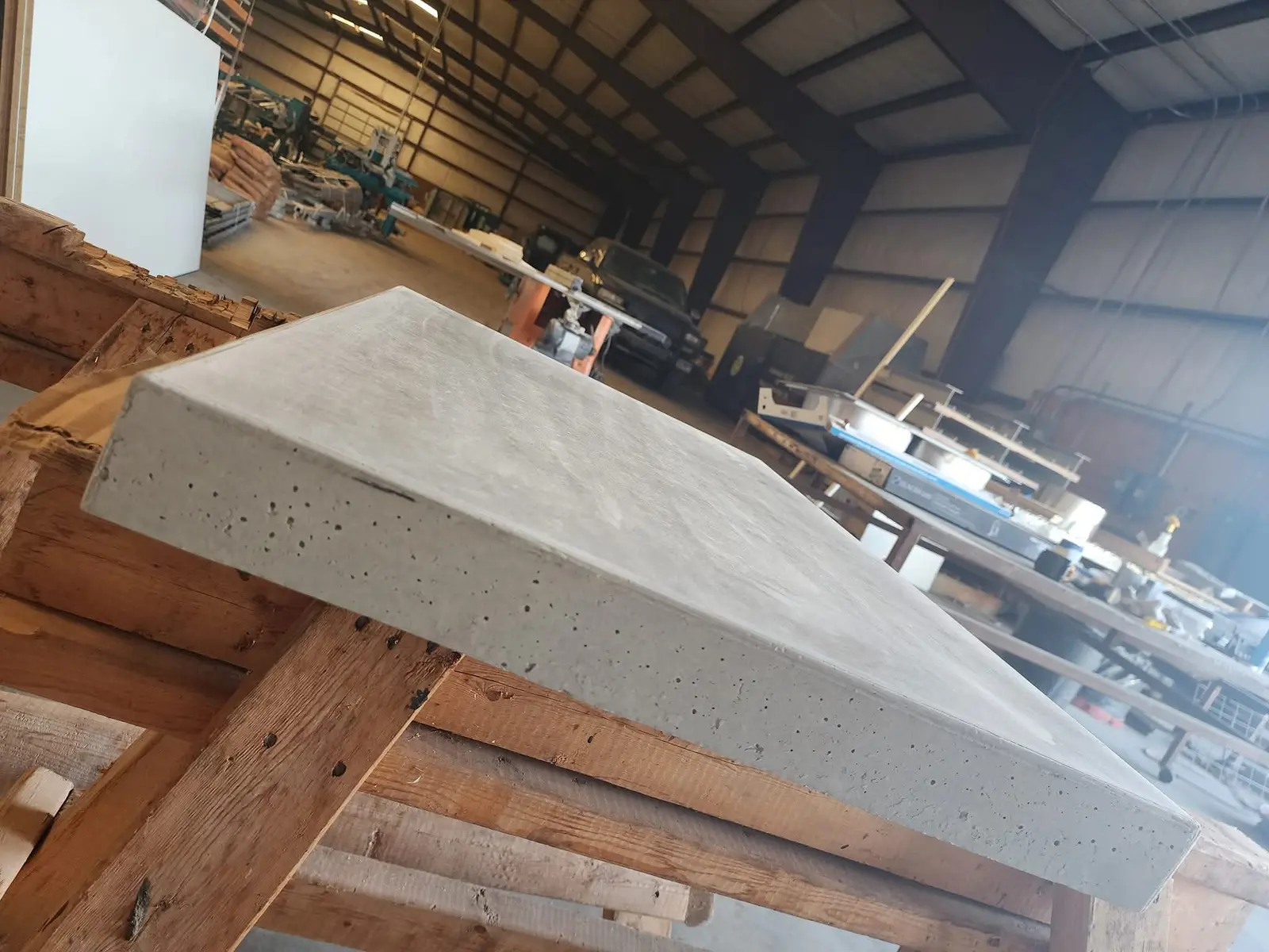 Custom concrete countertop built by Zach Rabon Concrete